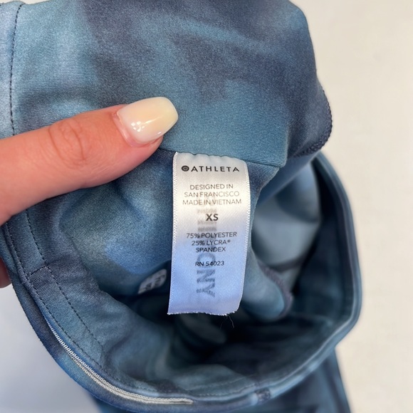 Athleta Women’s Elation Printed 7/8 Tight 657538 Green Blue Dye Leggings - Picture 5 of 7